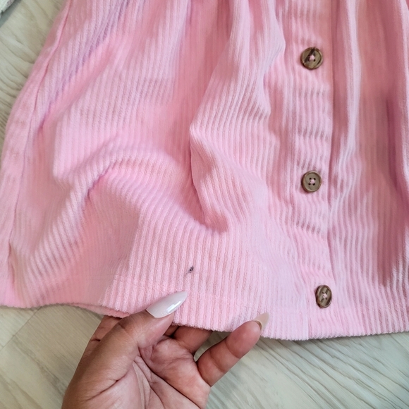 ♥️5 For $25Wonder Nation Toddler Girls Pinafore Set, Size 5T in Rosey Petal - Picture 10 of 11